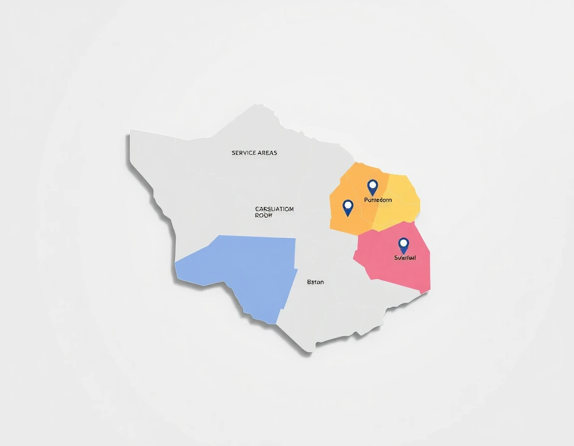 Roofing Service Areas Map